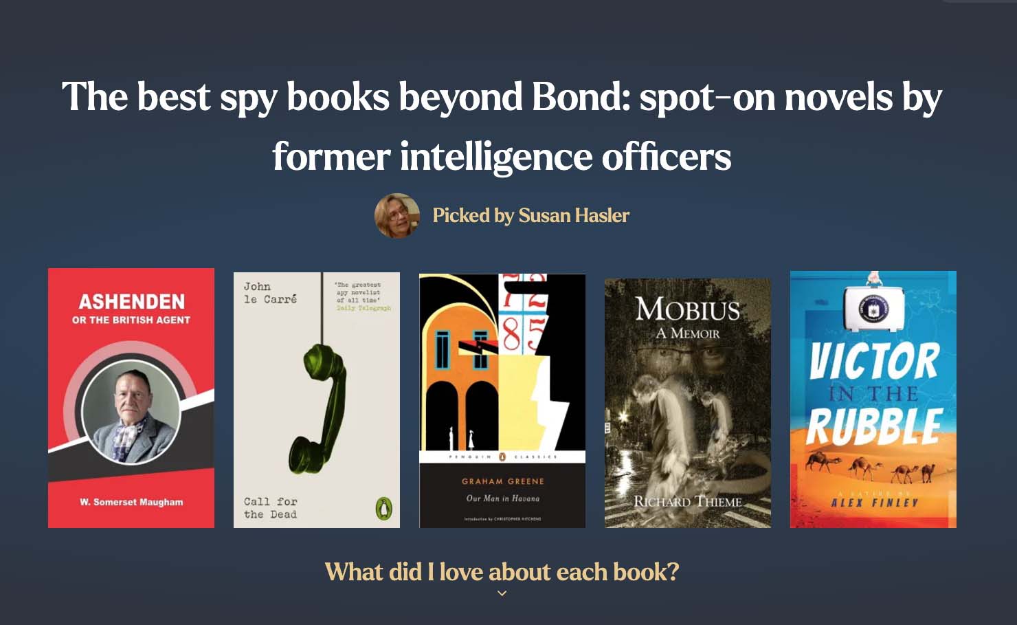 Mobius Trilogy included in “the best spy novels”